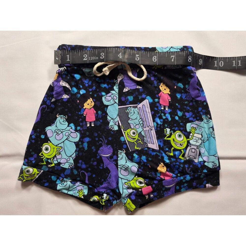 Little Glow Kids 18-24M Bamboo Hooded Pajama Shorts Set Monster Print - Picture 4 of 9